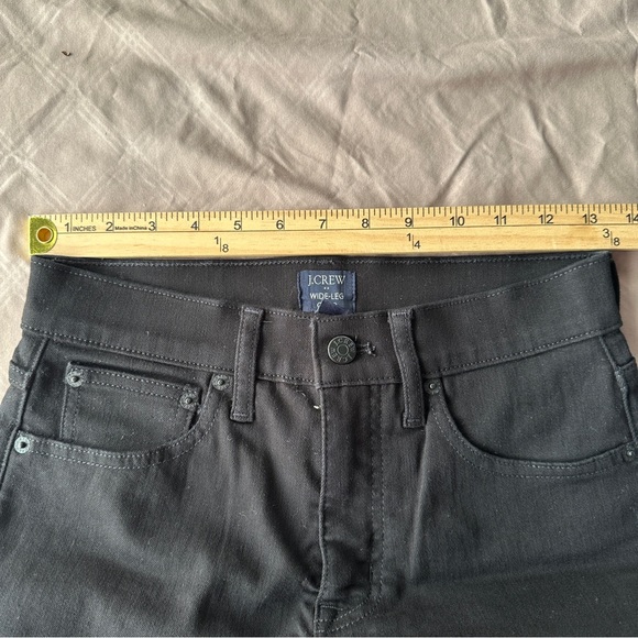 J. Crew Black Wide-Leg Crop Jeans 25 - Picture 6 of 10